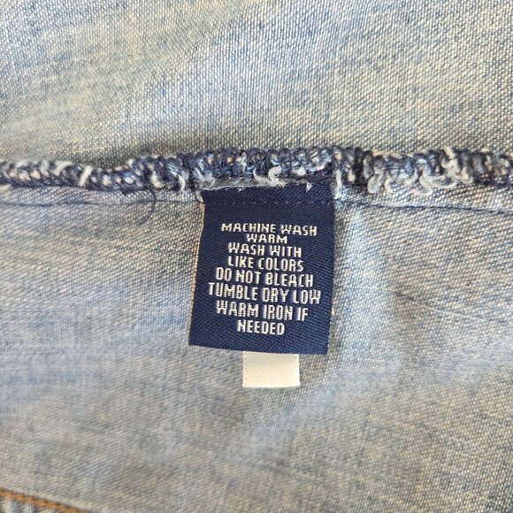 CHAPS DENIM LIGHTWEIGHT JACKET WITH FOUR POCKETS SIZE MEDIUM - Picture 12 of 15